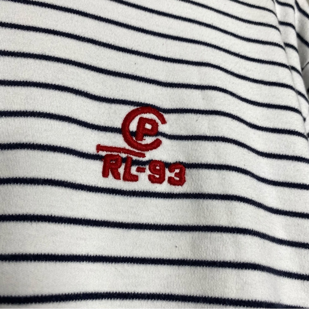 Ralph Lauren Rare 90s Vintage CP RL-93 Nautical Striped Cotton Turtleneck - Picture 2 of 6